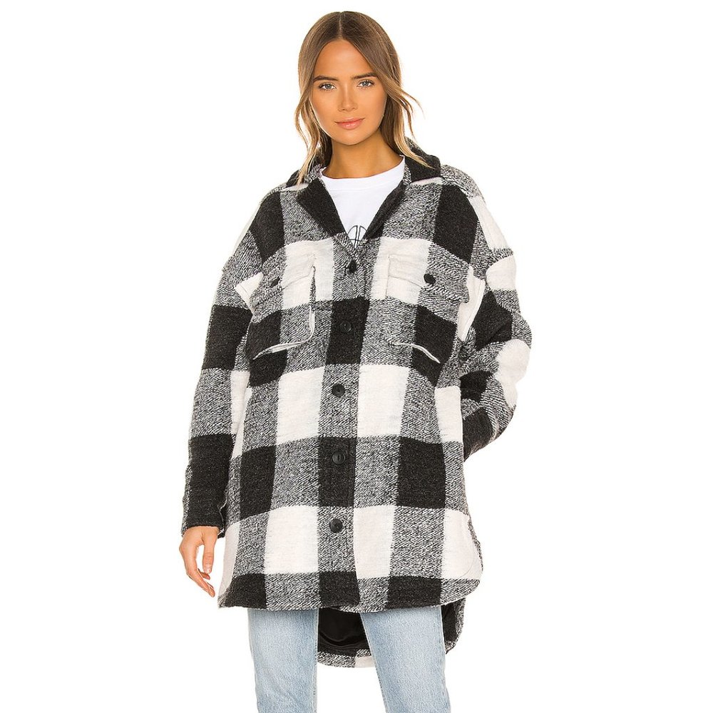 ANINE BING MAEVE MAVE PLAID JACKET in XS